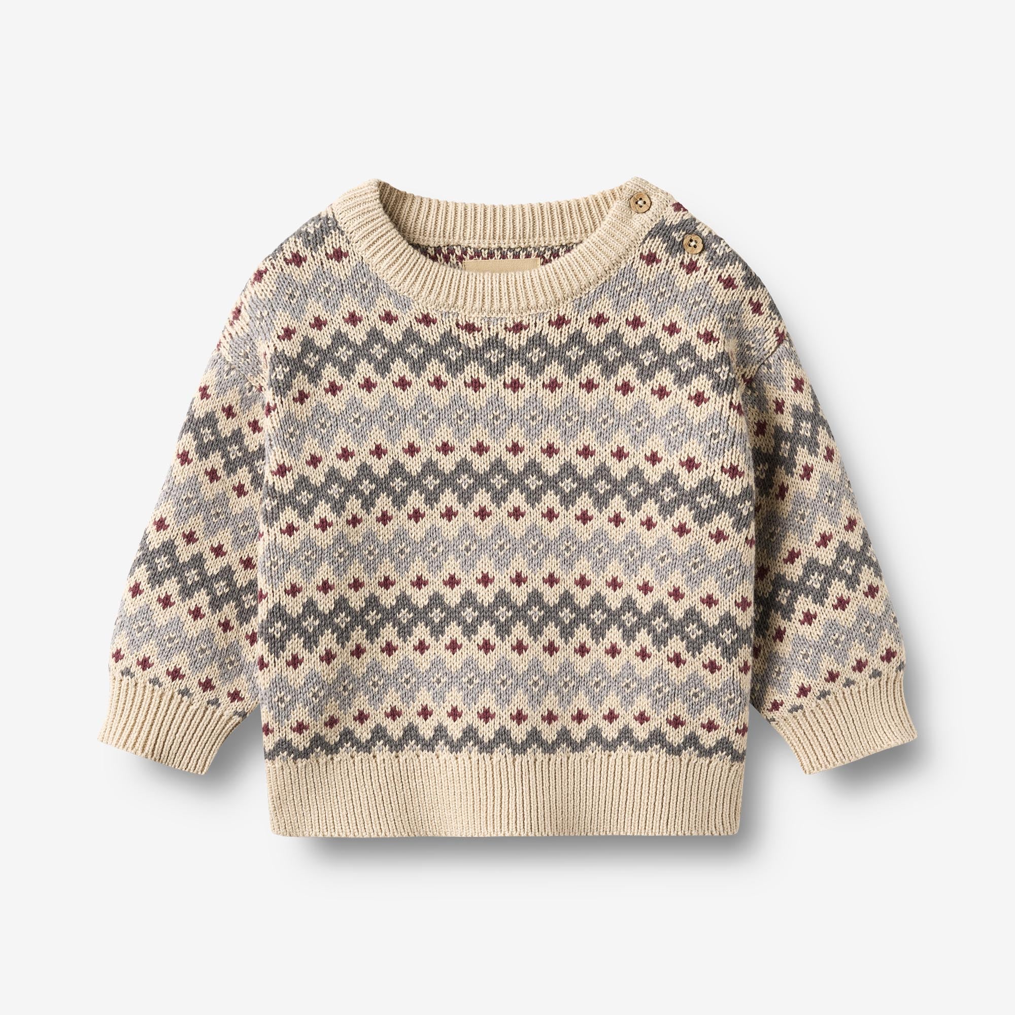 wheat-harlow-strickpullover-flint-bio-baumwolle-baby image 1