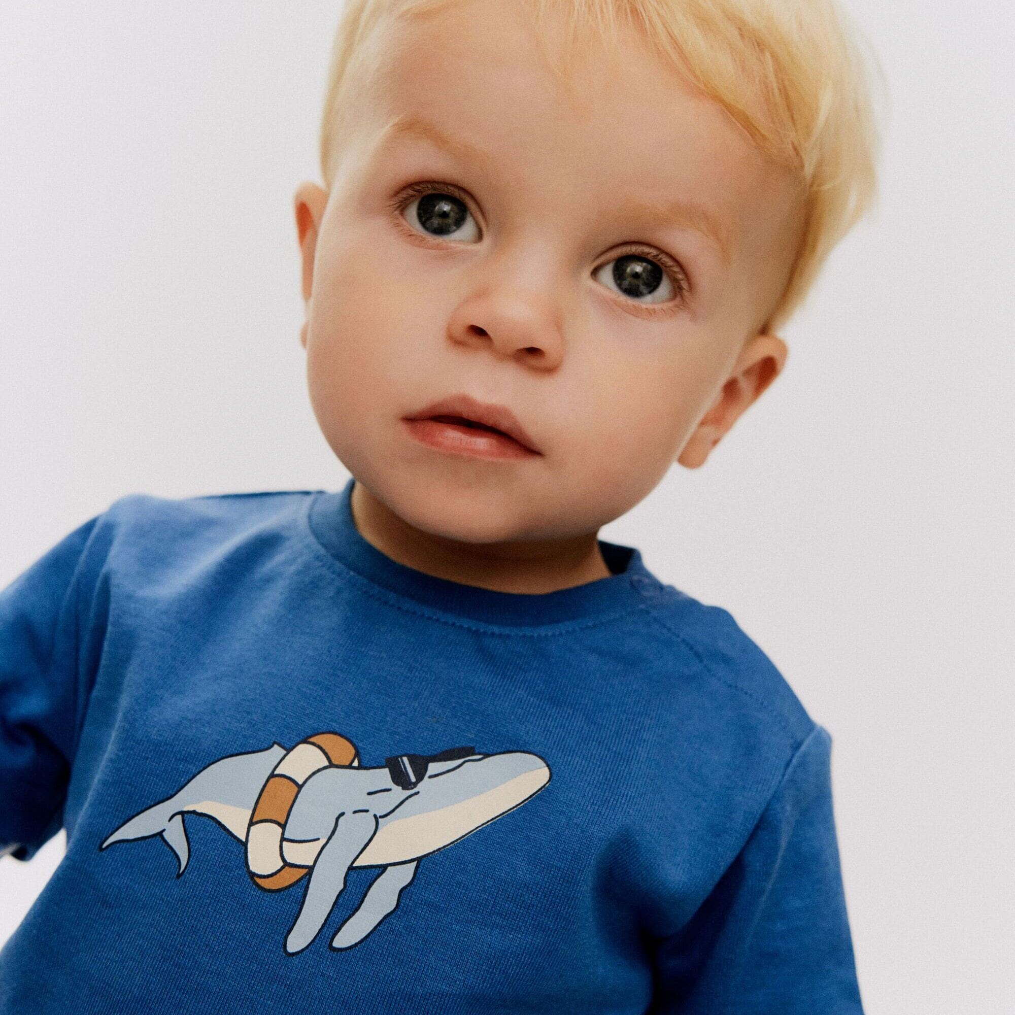 wheat-t-shirt-walter-kurzarmshirt-blue-bio-baumwolle image 2