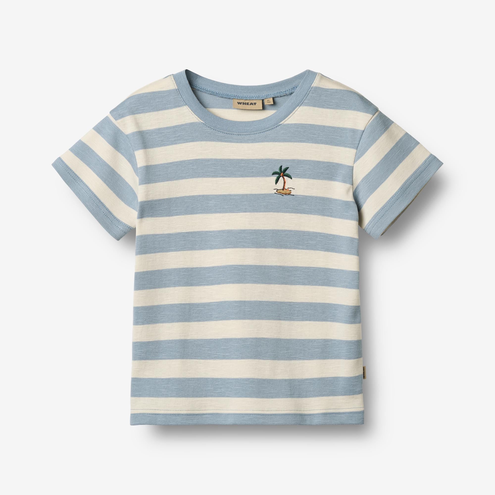 wheat-liam-t-shirt-calm-blue-stripe-gr-110-bio image 1