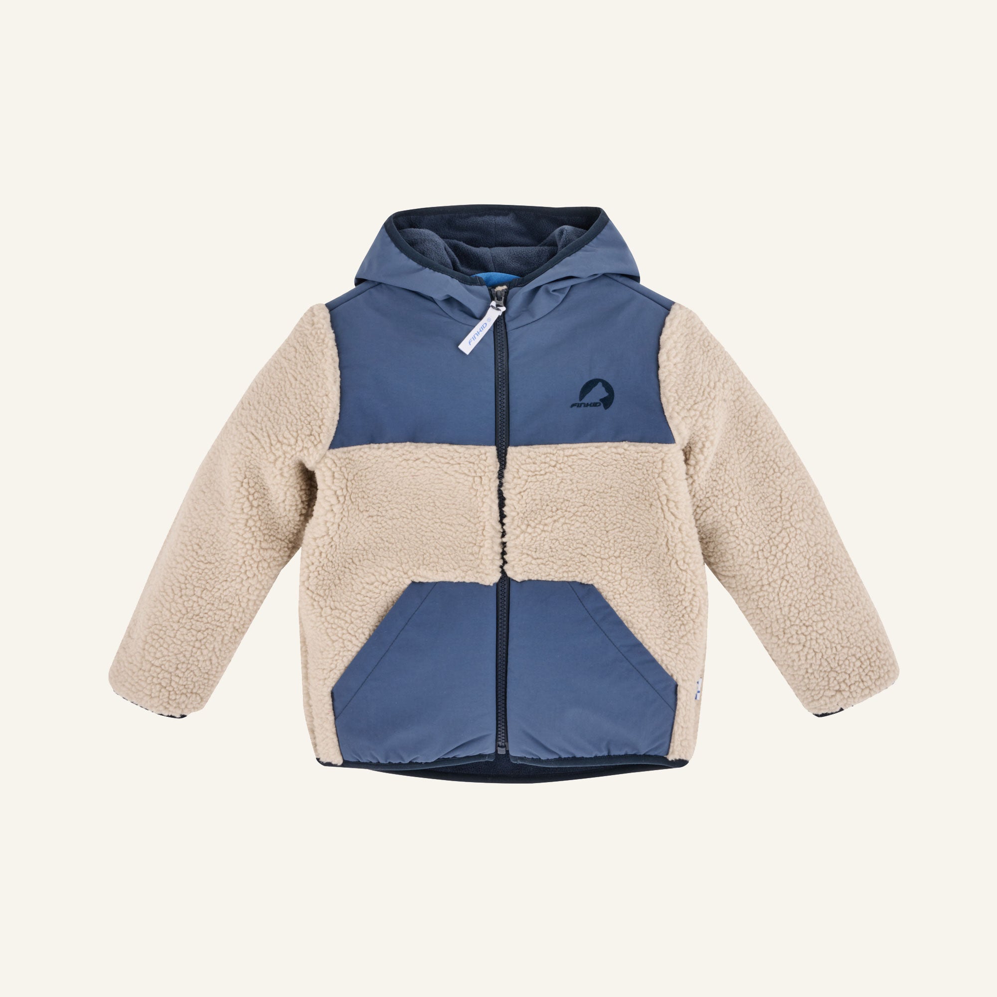 finkid-husky-kisko-teddy-teddyfleece-jacke-denim-navy image 1