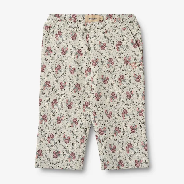 wheat-eline-sweatpants-slightly-green-flowers-babyhose-bio image 1