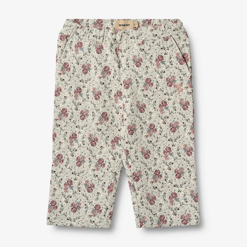 wheat-eline-sweatpants-slightly-green-flowers-babyhose-bio image 1