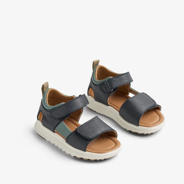 wheat-maxie-sandale-navy-leder-klett-geschlossen image 1