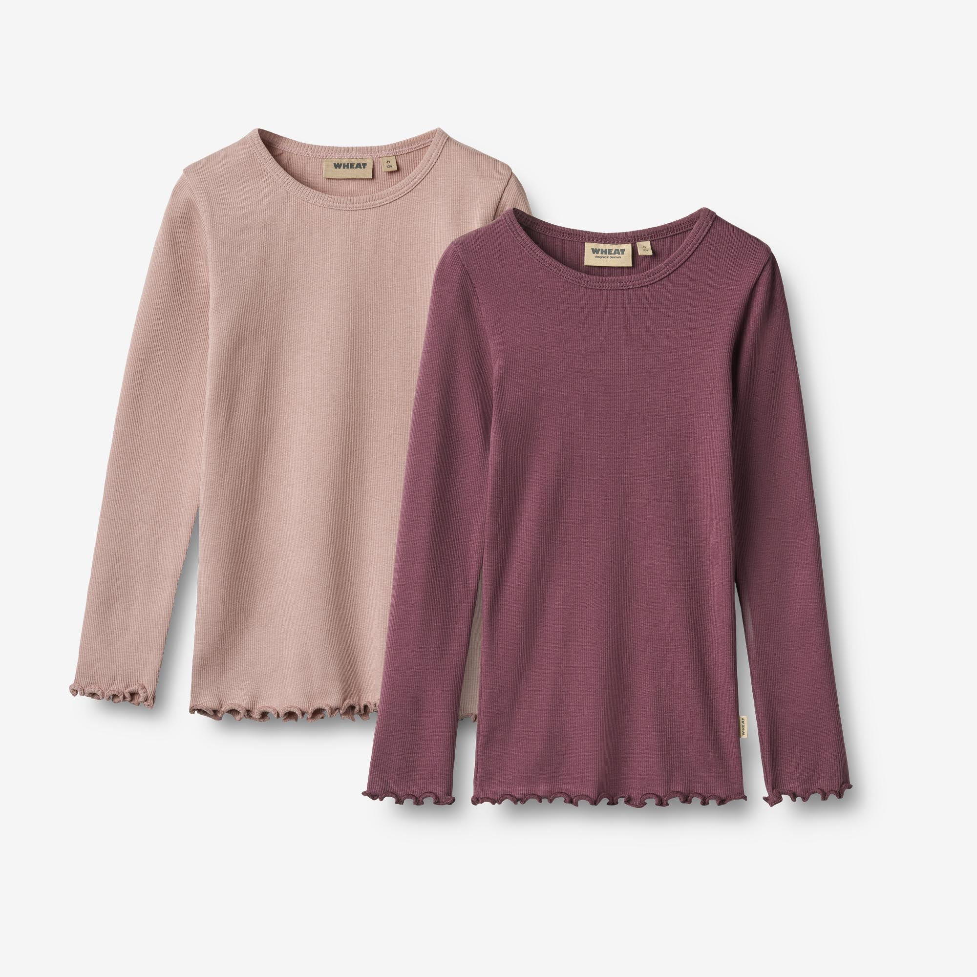wheat-ida-langarmshirt-rippe-eggplant-2er-set-bio-baumwolle image 1
