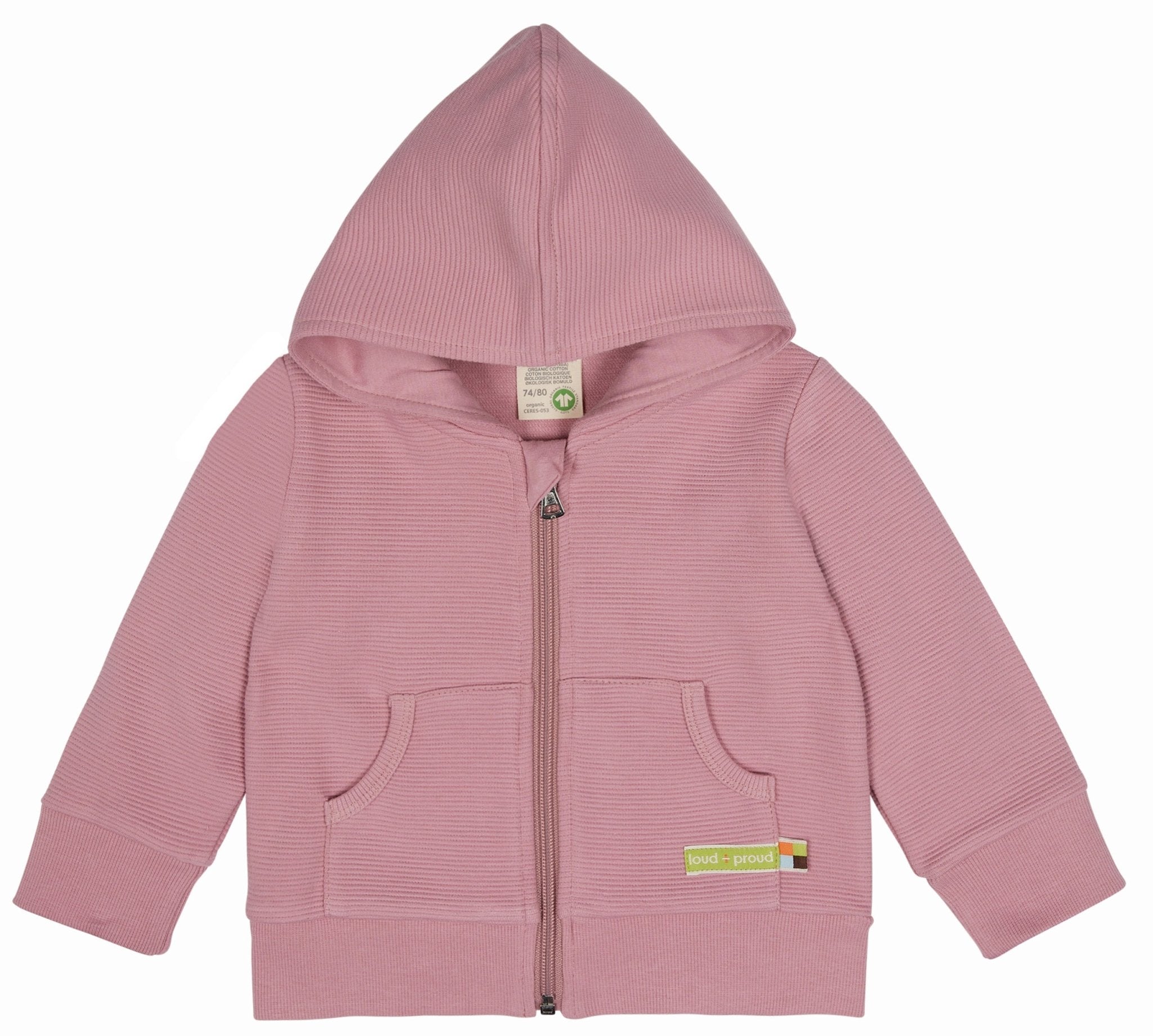 loud-proud-classics-kapuzenjacke-rippenstruktur-gold-sweatjacke image 1