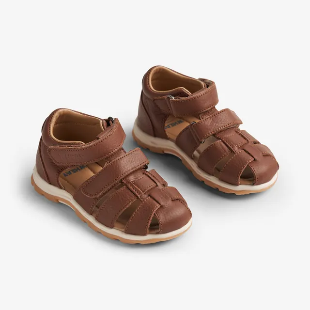 wheat-frei-sandalen-cognac-leder-kinder-klett image 1
