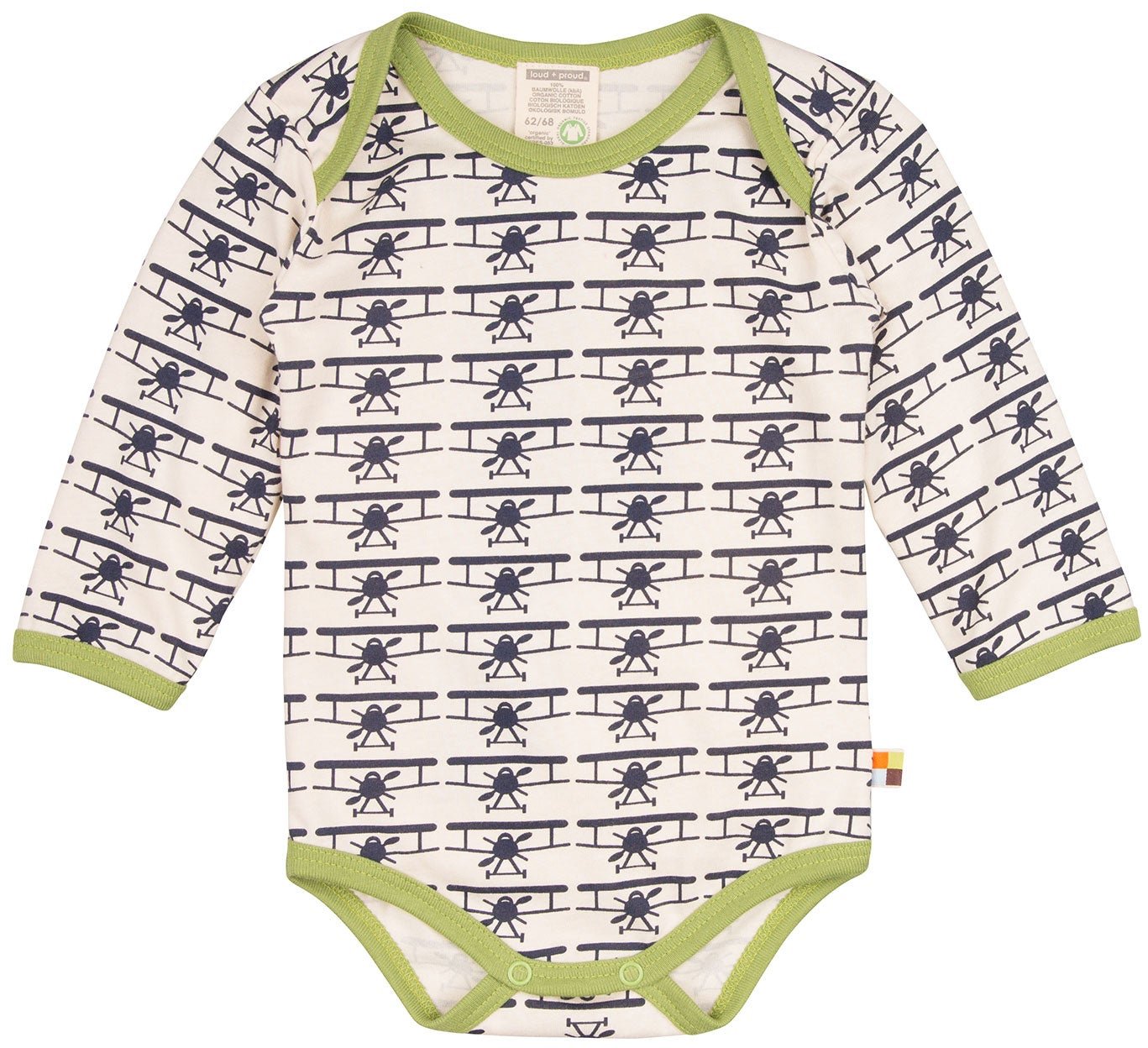 loud-proud-classics-body-langarm-druck-moos-62-68 image 3