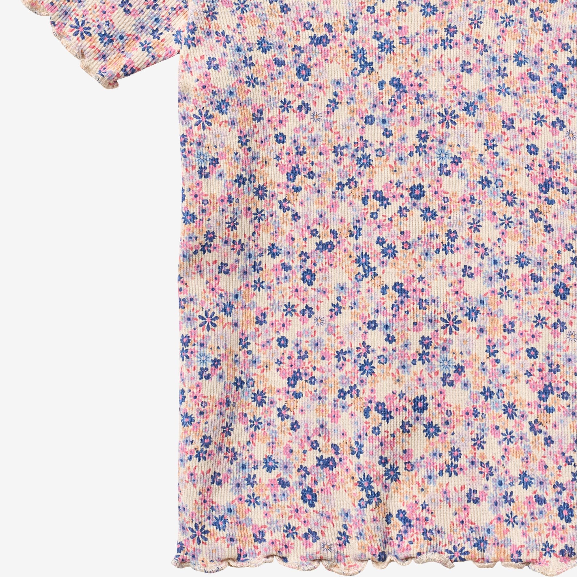 wheat-alicia-t-shirt-pink-blue-flowers-kurzarm-bio image 3