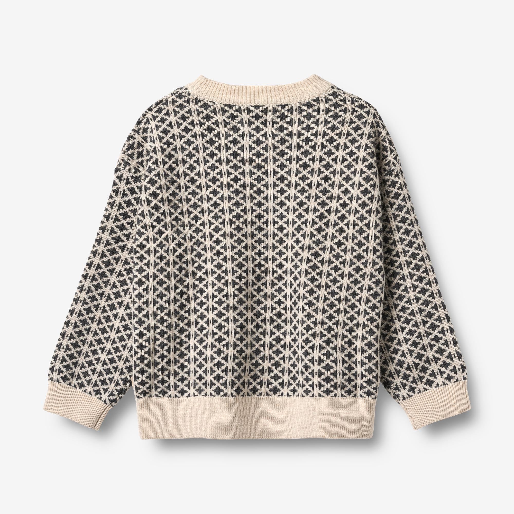 wheat-elias-jacquard-pullover-warm-sand-melange-merinowolle image 3