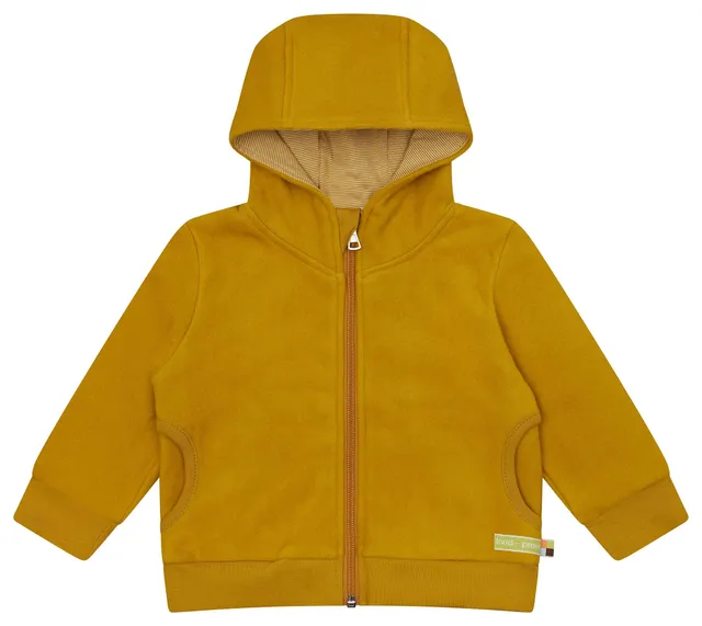 loud-proud-classics-baumwoll-fleece-jacke-curry-kapuze image 1