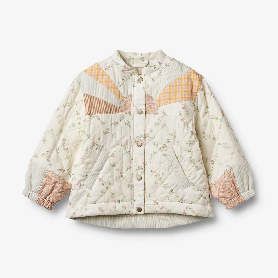 wheat-inga-steppjacke-ivory-checked-flowers-bio image 1