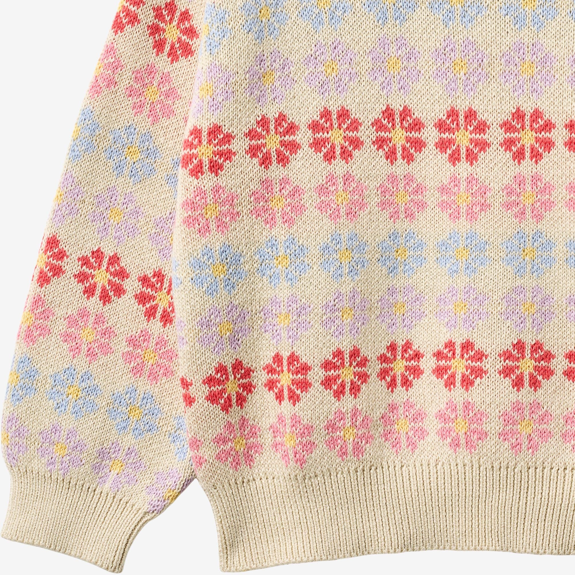 wheat-harlow-pullover-sandshell-flowers-bio-jacquard image 4