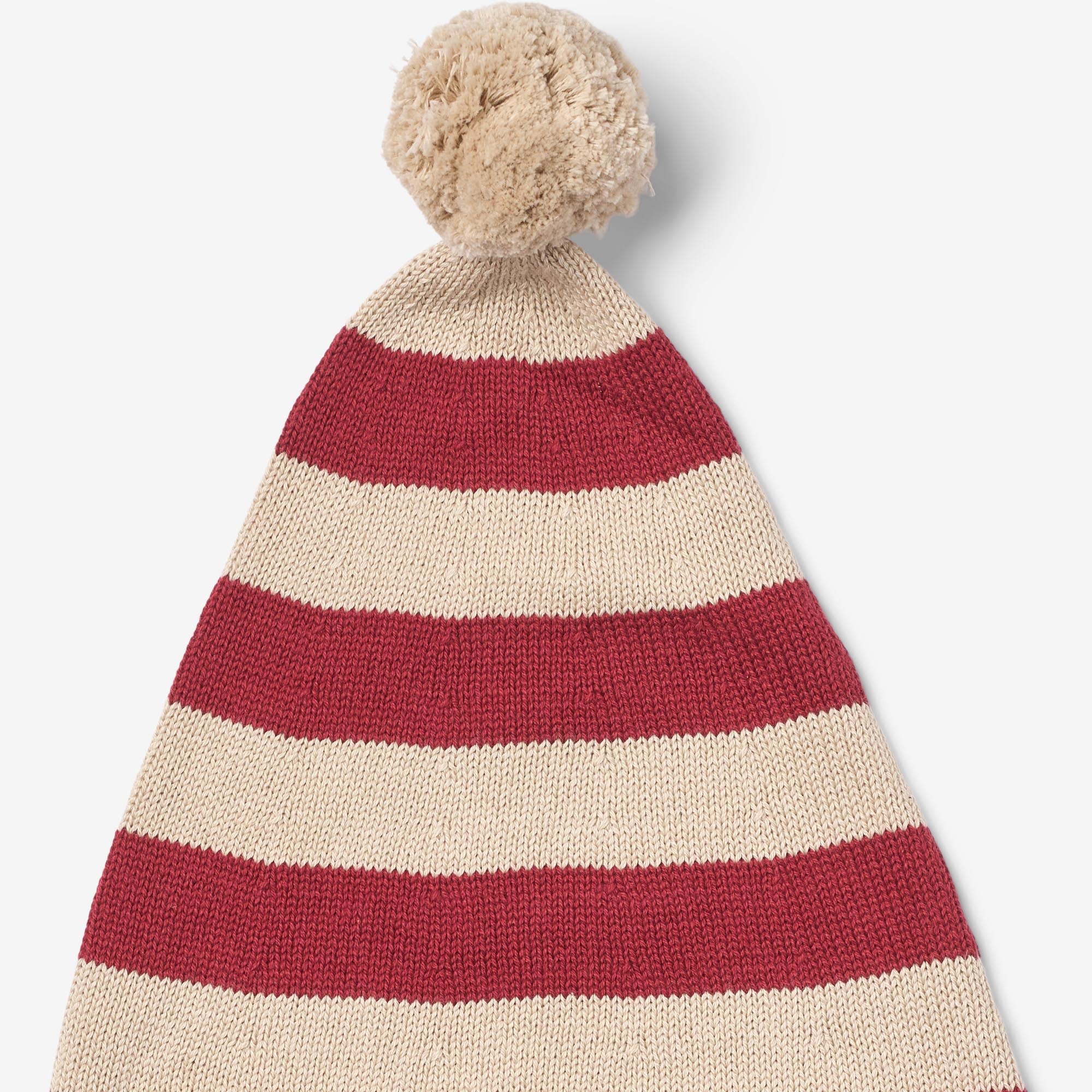 wheat-weihnachtsm-tze-kinder-red-christmas-stripe-bio image 2