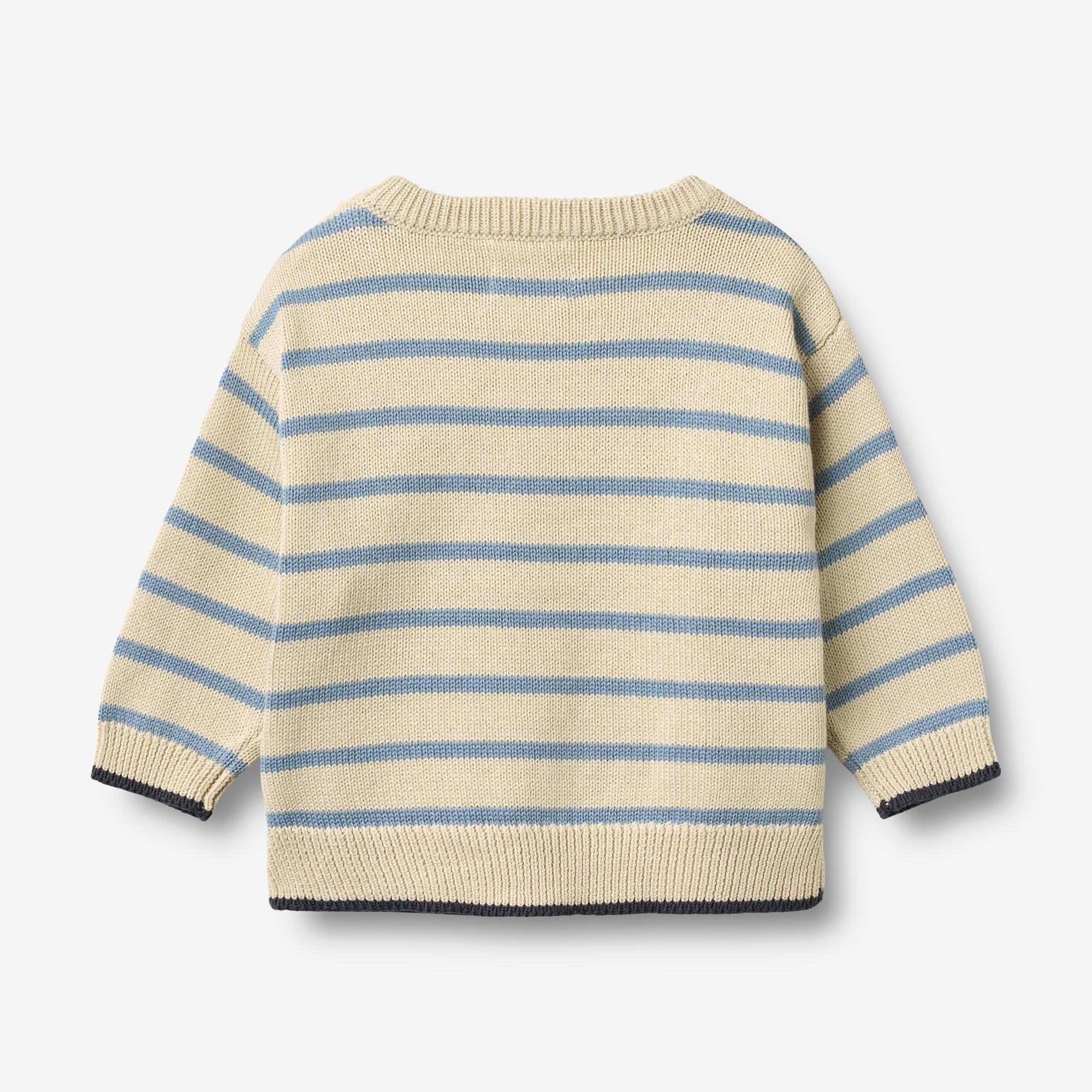 wheat-harlow-babypullover-faded-denim-streifen-bio image 2