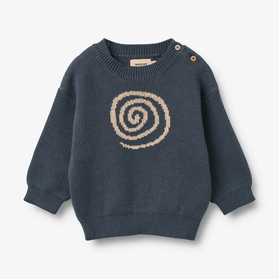 wheat-lesley-jacquard-pullover-ink-bio-baumwolle-baby image 1