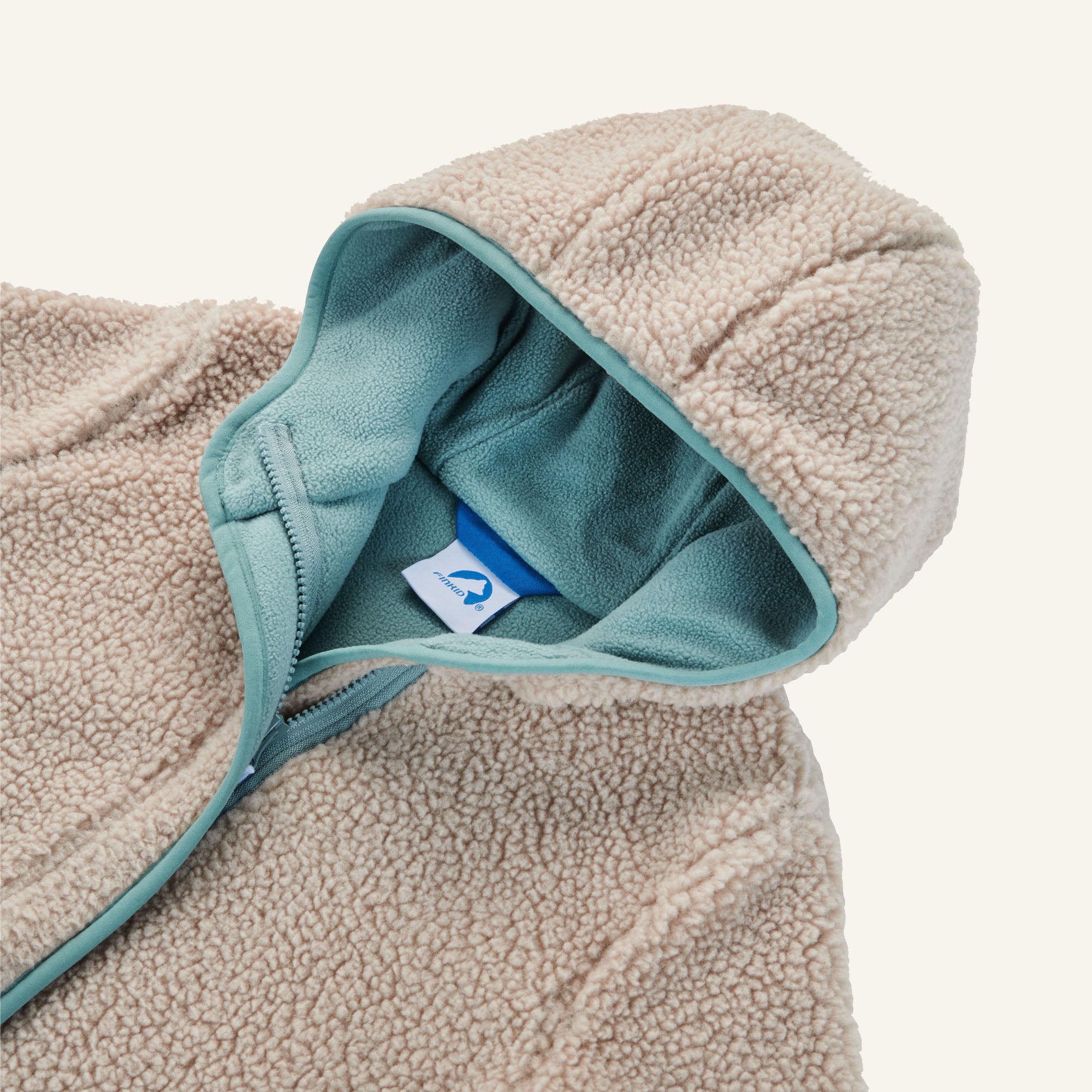 finkid-husky-lammu-teddyfleece-jacke-pebble-trellis-zip-in image 3