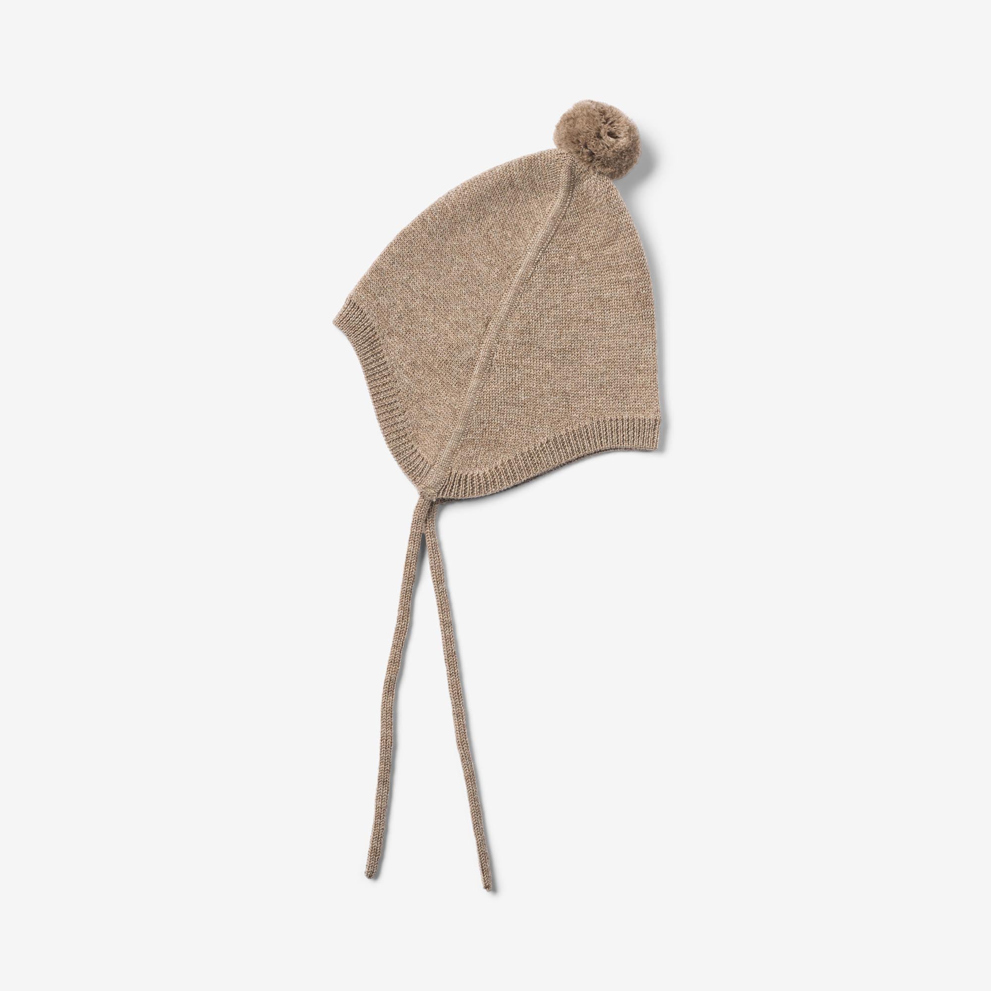 wheat-accessories-knit-bonnet-liro-h-ubchen-grey-camel-wolle image 1