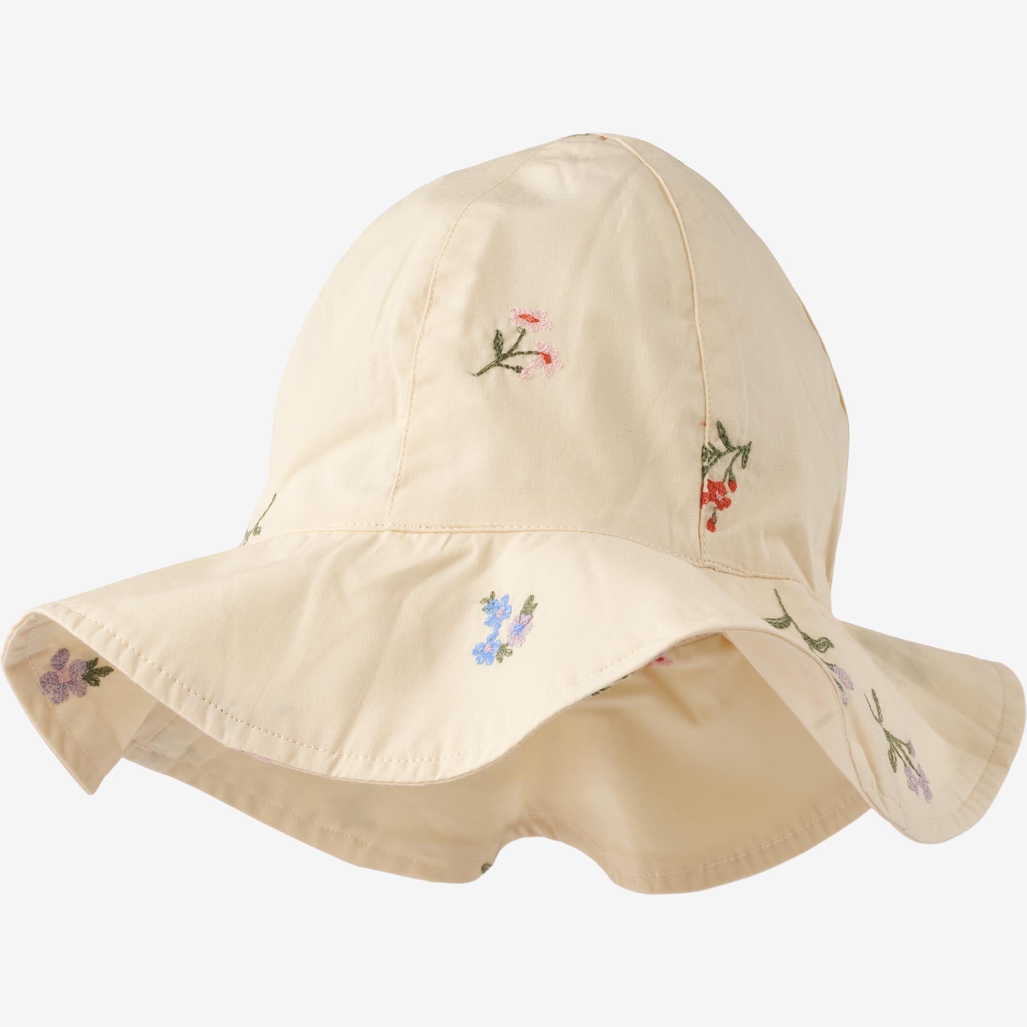 wheat-daisy-sun-hat-sonnenhut-ivory-embroidery-flowers image 1