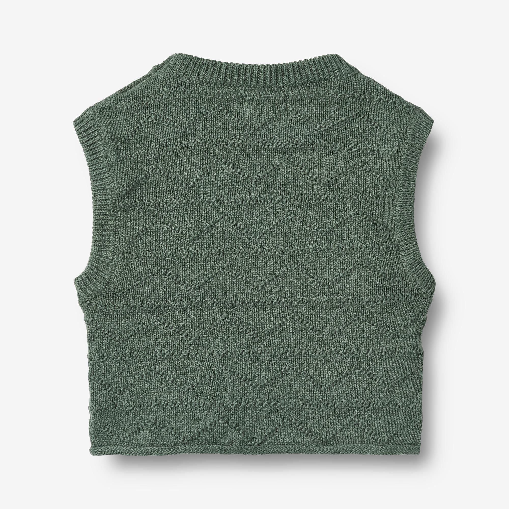 wheat-bobby-strickweste-duck-green-bio image 2