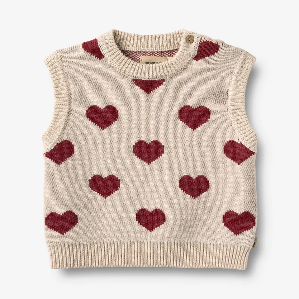 wheat-gaby-weste-offwhite-melange-merino-baby image 1
