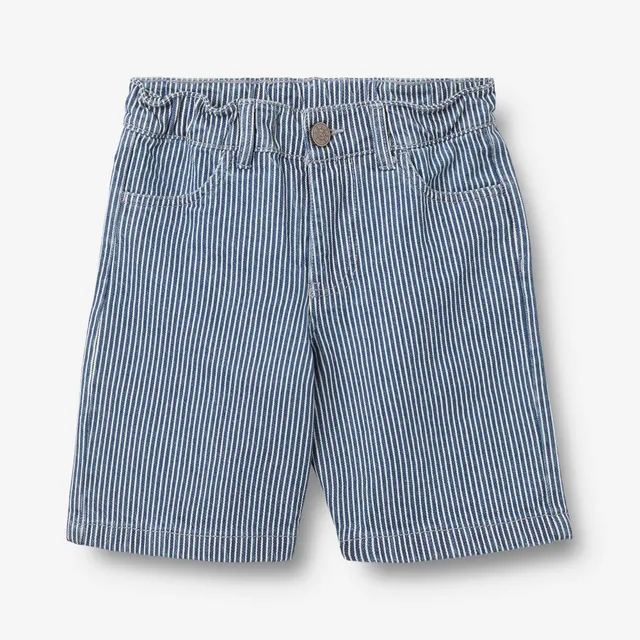 wheat-christian-denim-stripe-shorts-bio-denim image 1