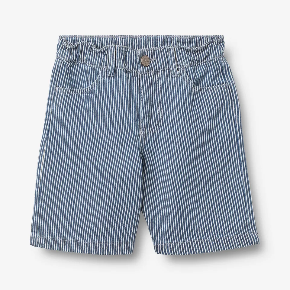 wheat-christian-denim-stripe-shorts-bio-denim image 1
