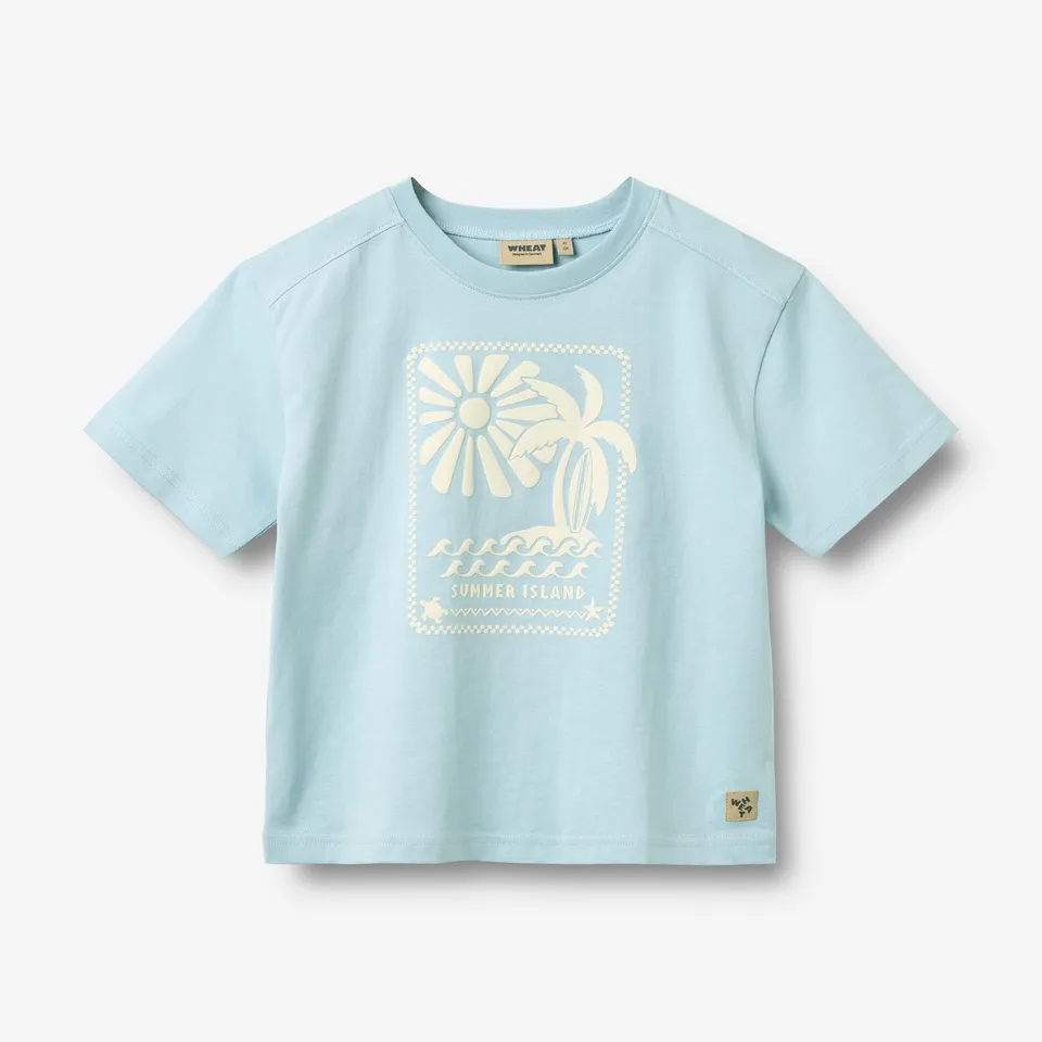 wheat-kim-t-shirt-summer-sky-bio-baumwolle-kurzarm image 1