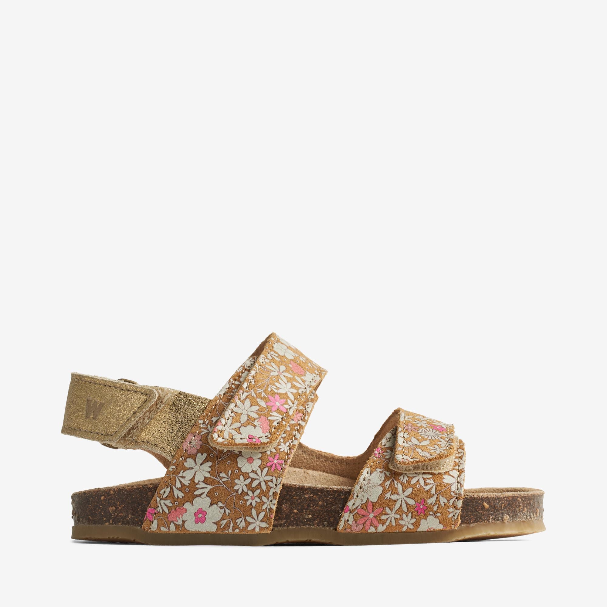 wheat-clara-sandale-gold-white-flowers-leder-klett image 6