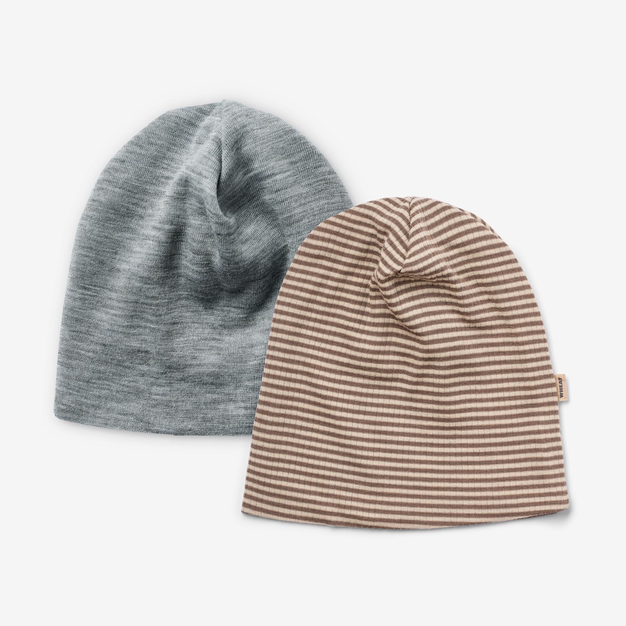 wheat-accessories-2-wool-hat-emo-wollm-tze-wood-stripe-merino image 1
