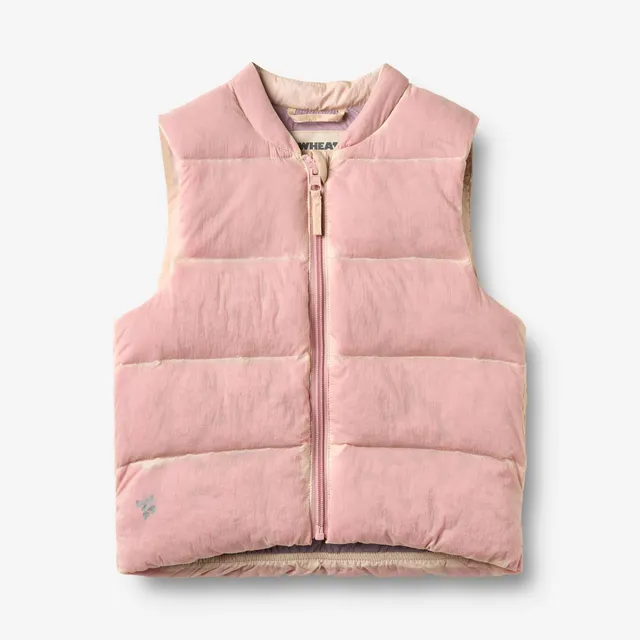 wheat-lakas-puffer-weste-peach-pink-recycling-steppweste image 1