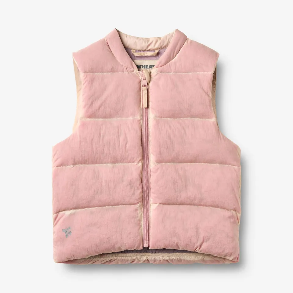 wheat-lakas-puffer-weste-peach-pink-recycling-steppweste image 1