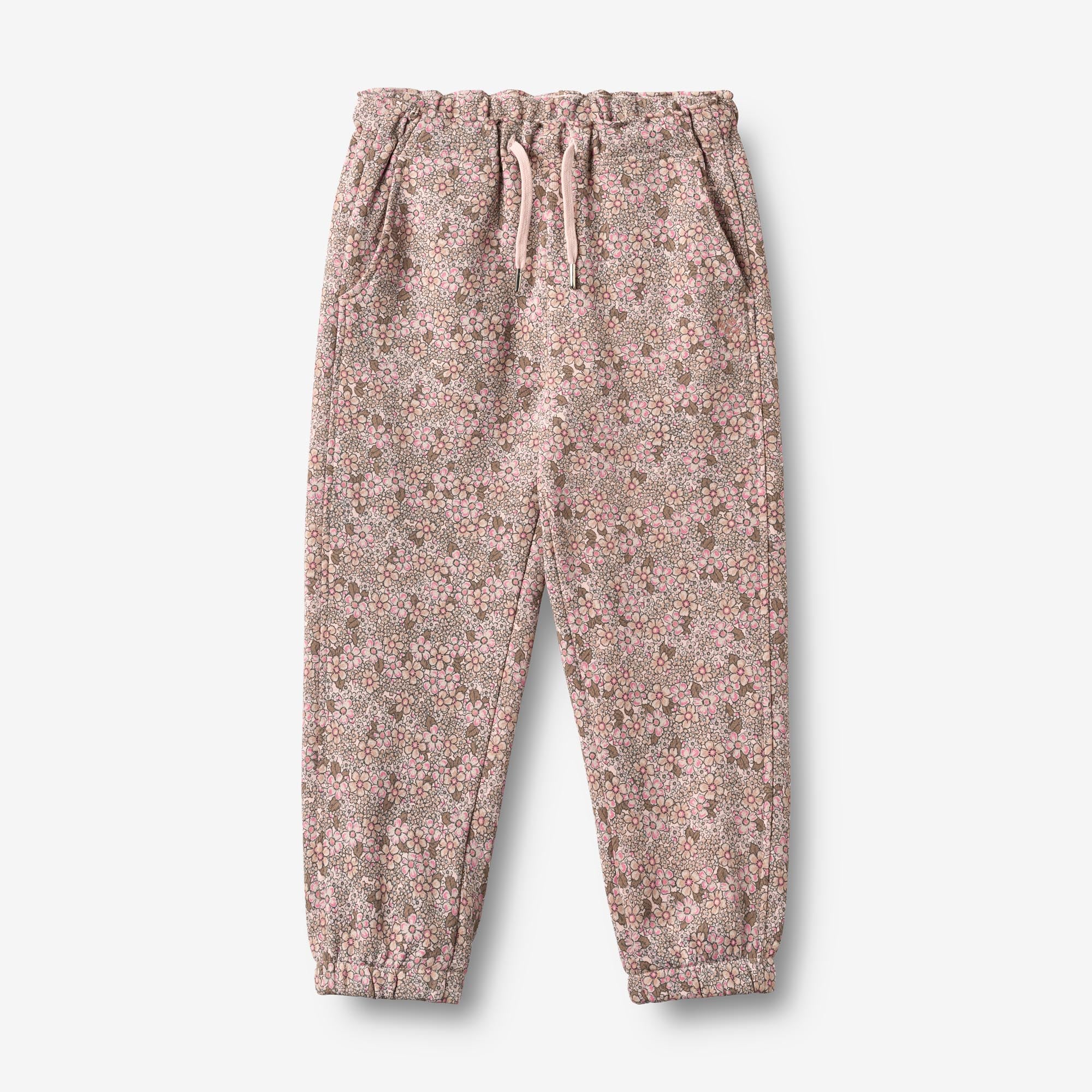 wheat-cosmo-sweatpants-jogginghose-rose-brown-flowers-bio-baumwolle image 1