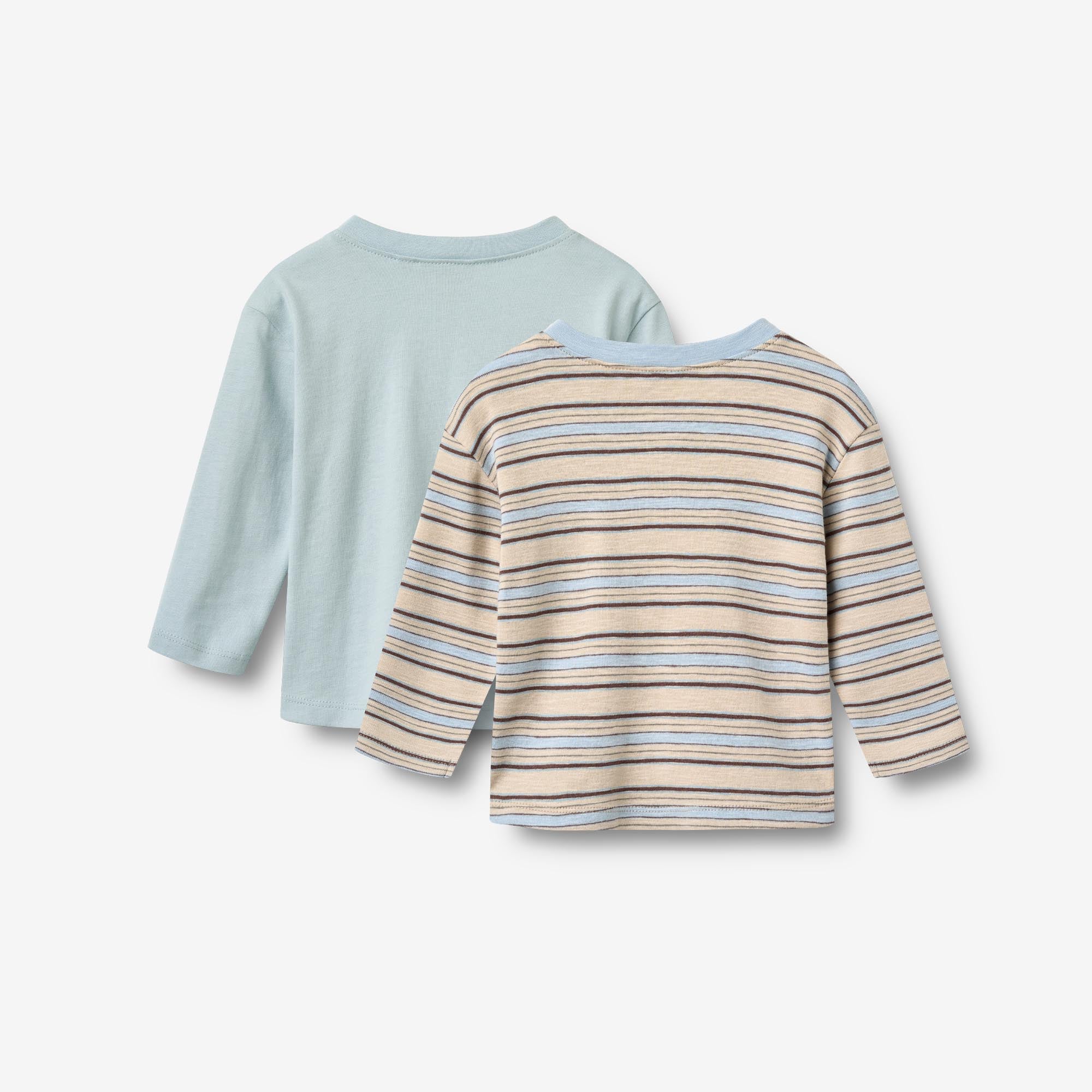 wheat-ebbe-t-shirt-langarm-multi-blue-stripe-2er-bio image 2