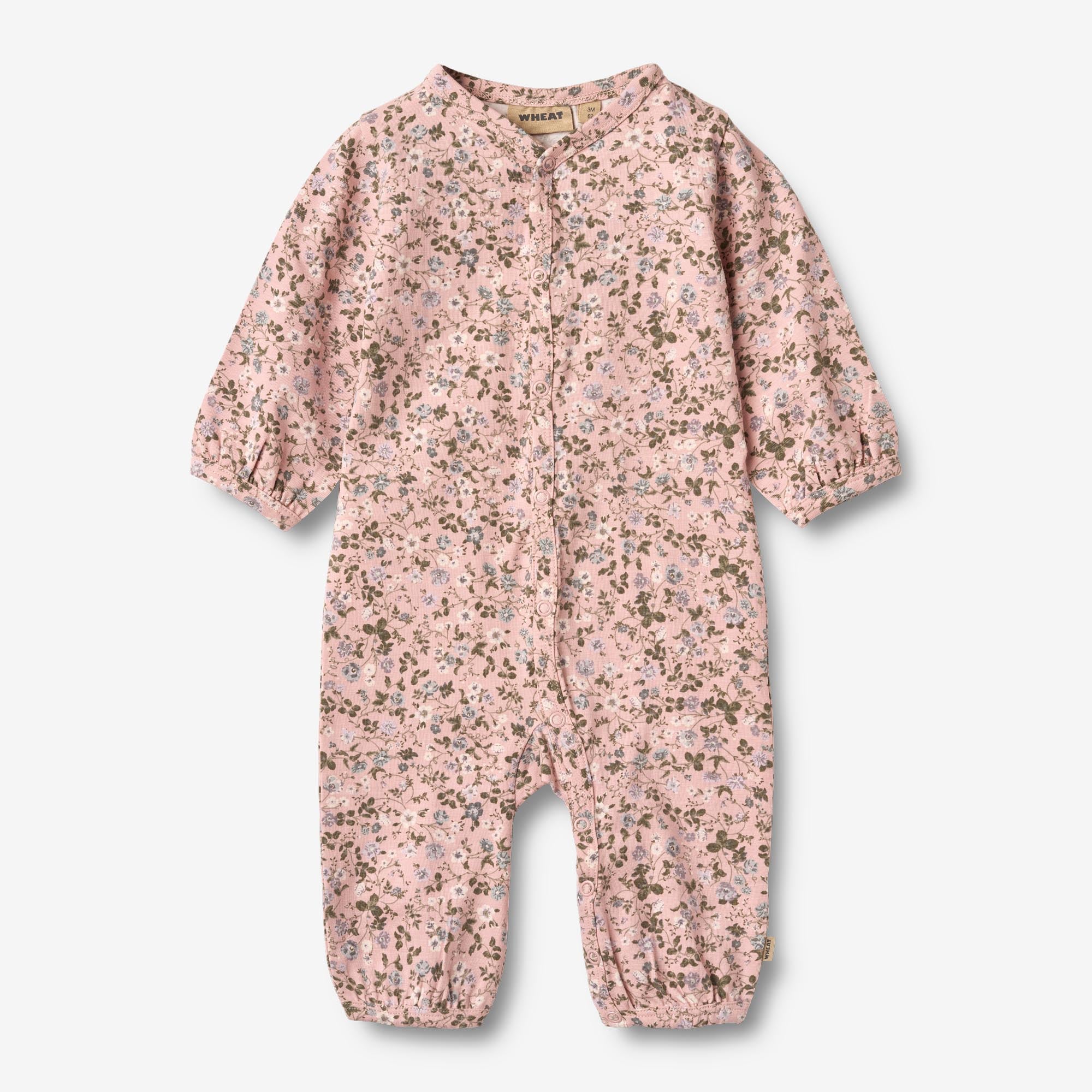wheat-felizia-jumpsuit-rose-powder-flowers-baby-bio image 1