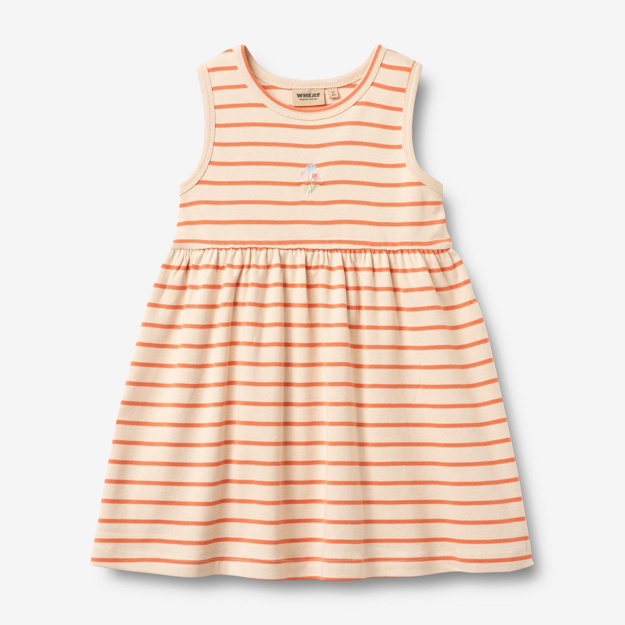 wheat-martha-jerseykleid-orange-stripe-aus-bio-baumwolle image 1