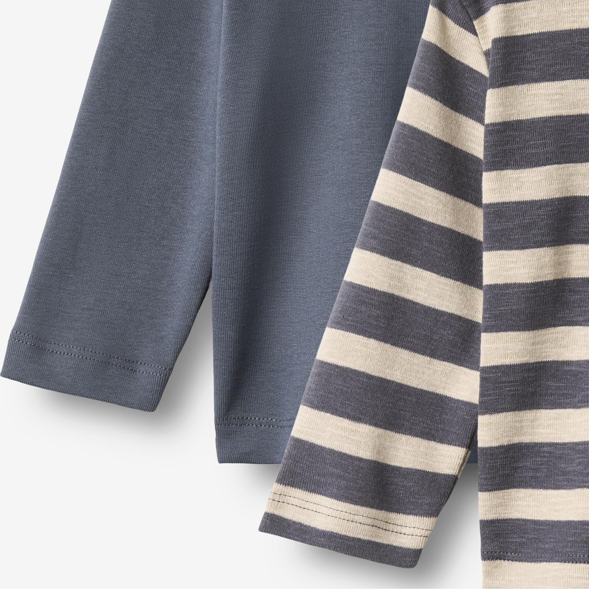 wheat-milo-langarmshirt-2er-set-greyblue-stripe-bio image 3