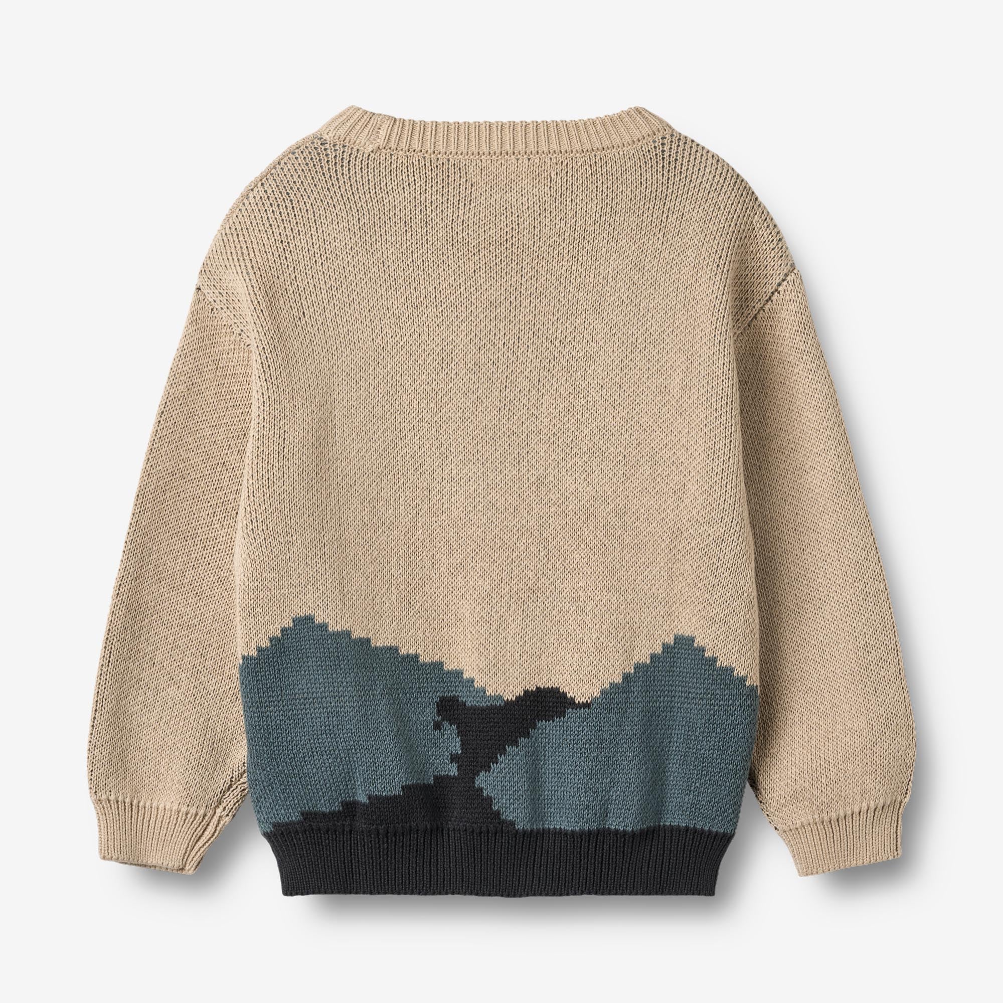 wheat-william-jacquard-pullover-warm-sand-kinder-strickpullover image 2