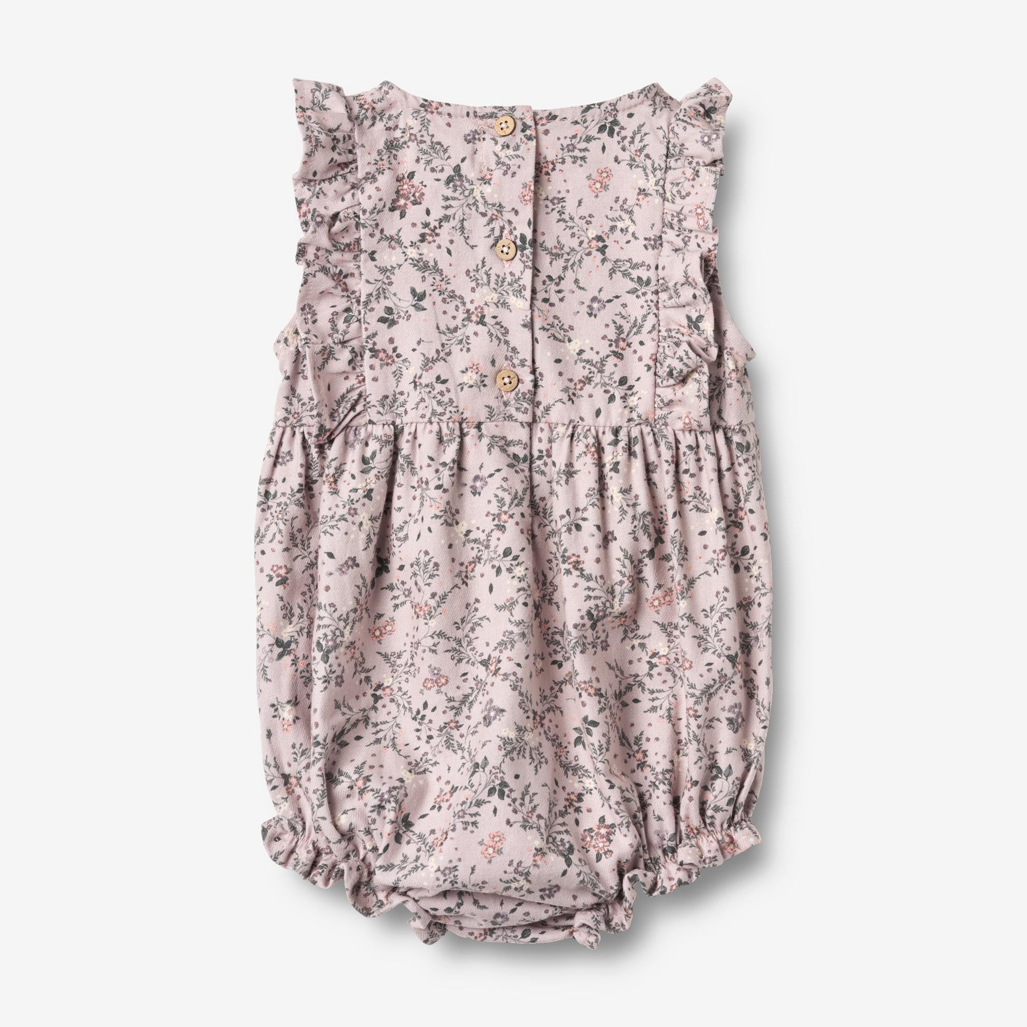 wheat-emmaline-romper-lilac-checked-flowers-baby image 2