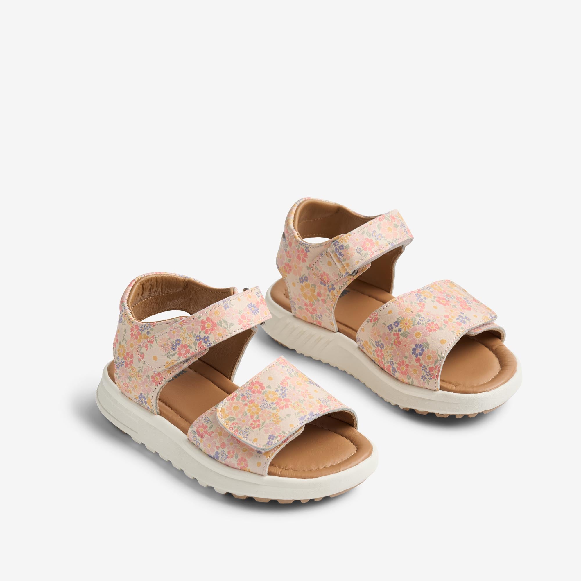 wheat-mille-sandale-multi-flowers-leder-klett-kinder image 1