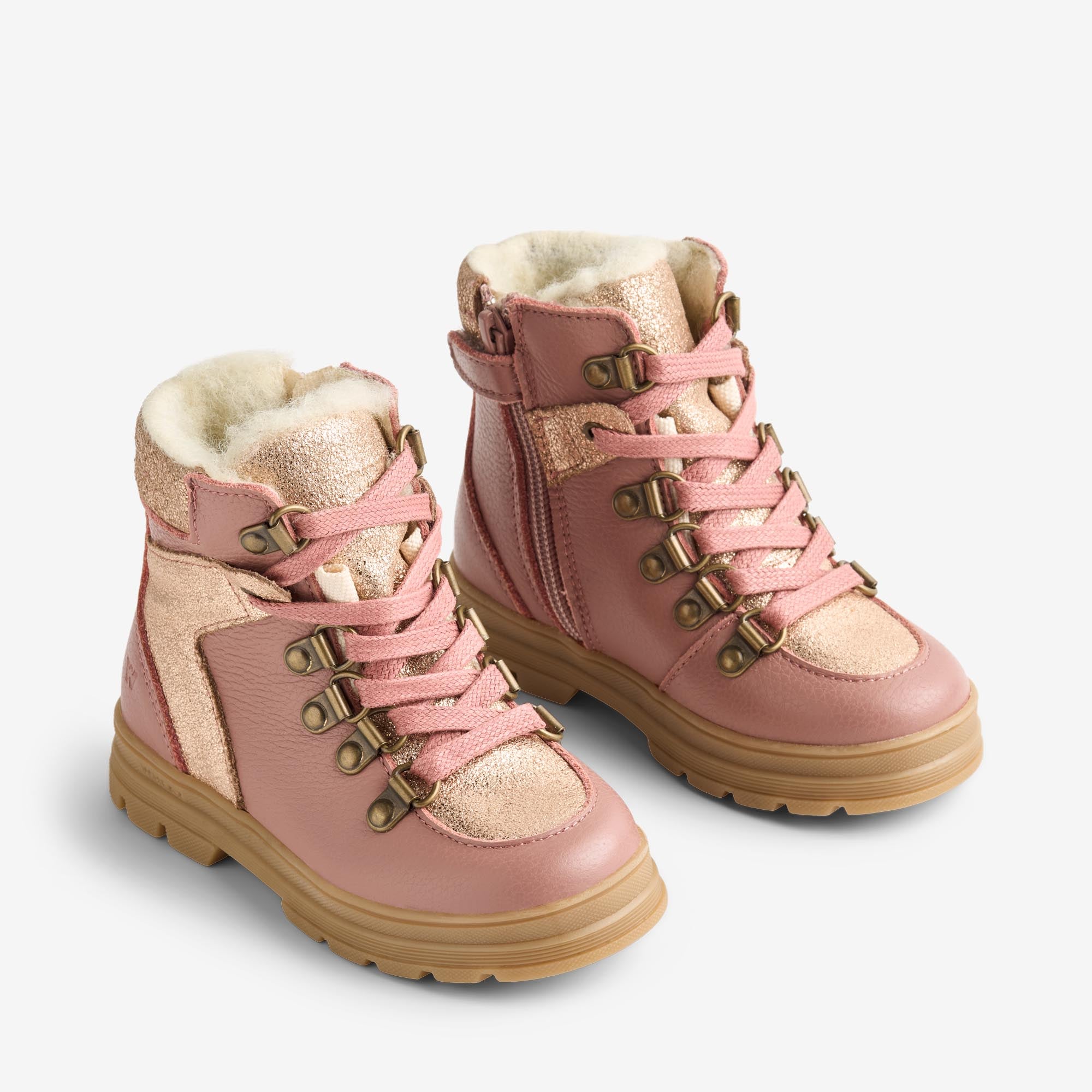 wheat-toni-hiker-tex-winterstiefel-rose-glitzer-wasserdicht image 1