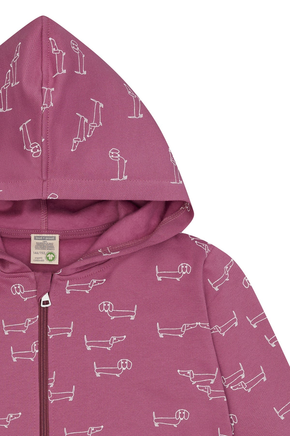 loud-proud-classics-sweatjacke-kapuze-kinder-oregano-dackel image 6