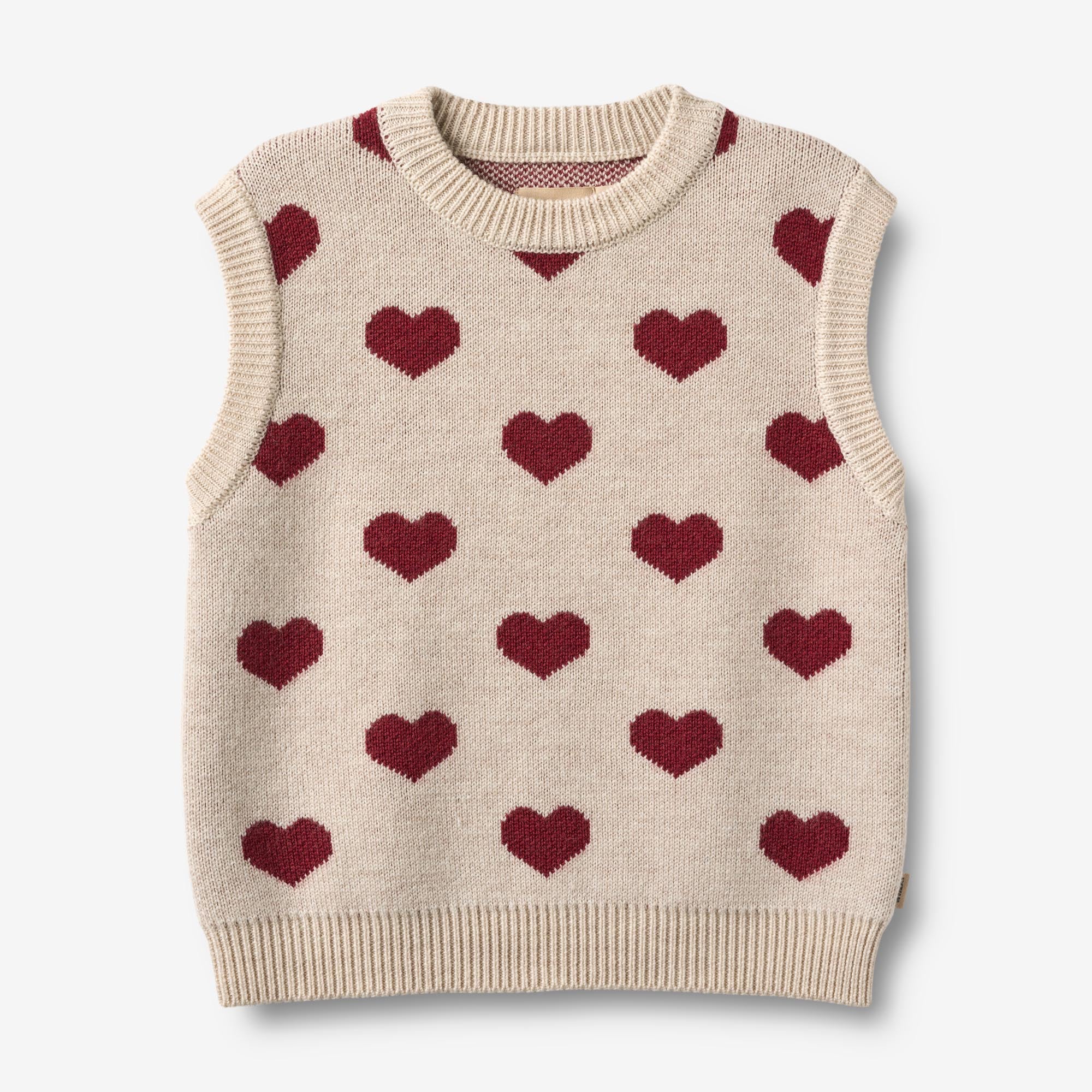 wheat-gaby-strickweste-offwhite-melange-merinowolle image 1