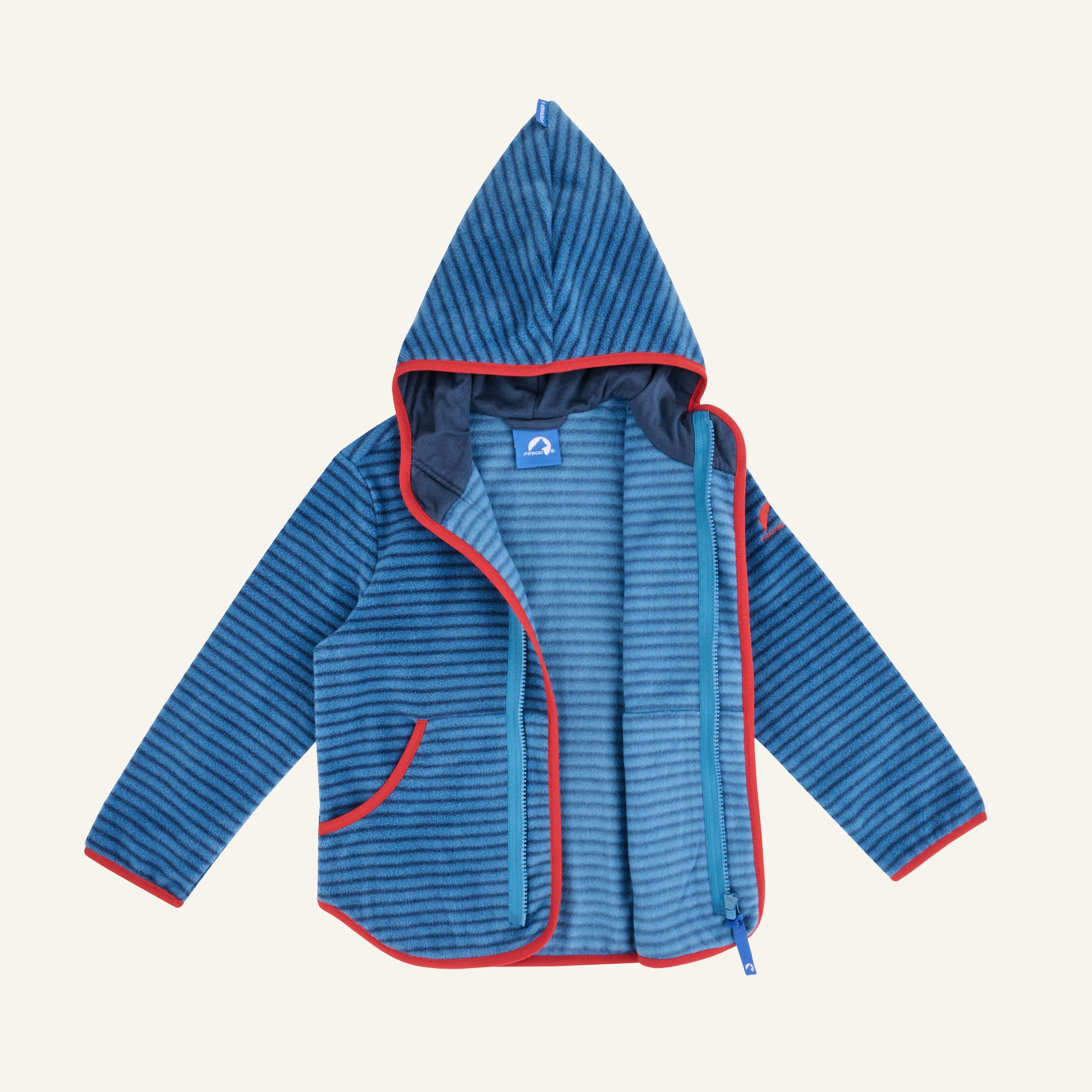 finkid-husky-lempi-sport-fleecejacke-deep-water-lava-110-120-zip-in image 4