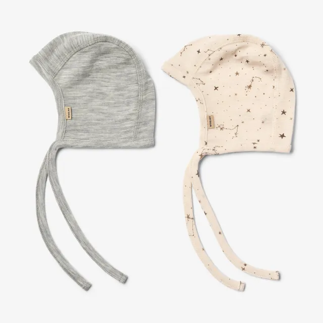 wheat-billie-woll-bonnet-eggshell-stars-merino-baby image 1