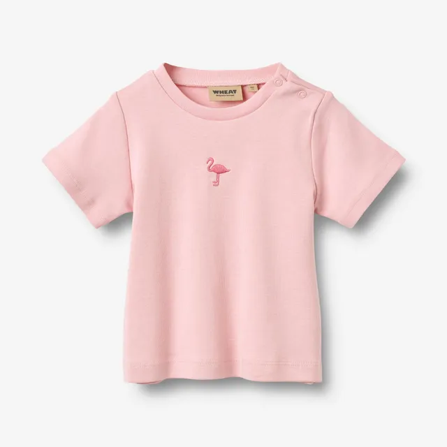 wheat-soffie-t-shirt-coral-blush-kurzarm-bio-baumwolle-baby image 1