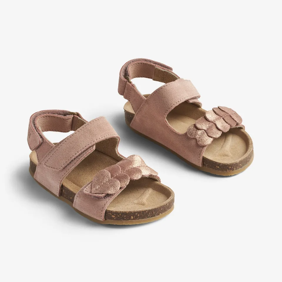 wheat-clara-sandale-rose-leder-sandale-mit-herzen-klett image 1