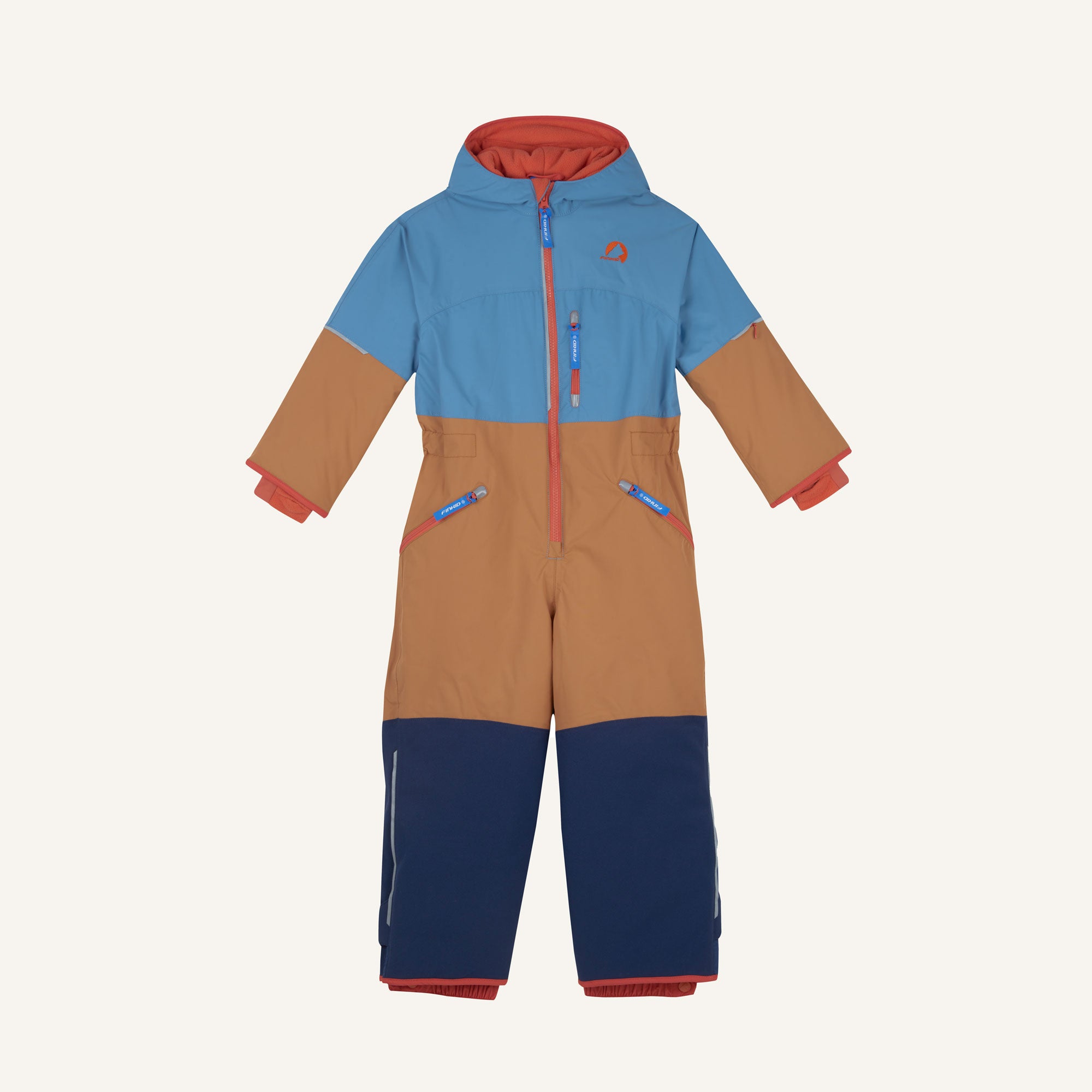 finkid-husky-akrobaatti-overall-navy-cinnamon-120-130-warm image 2