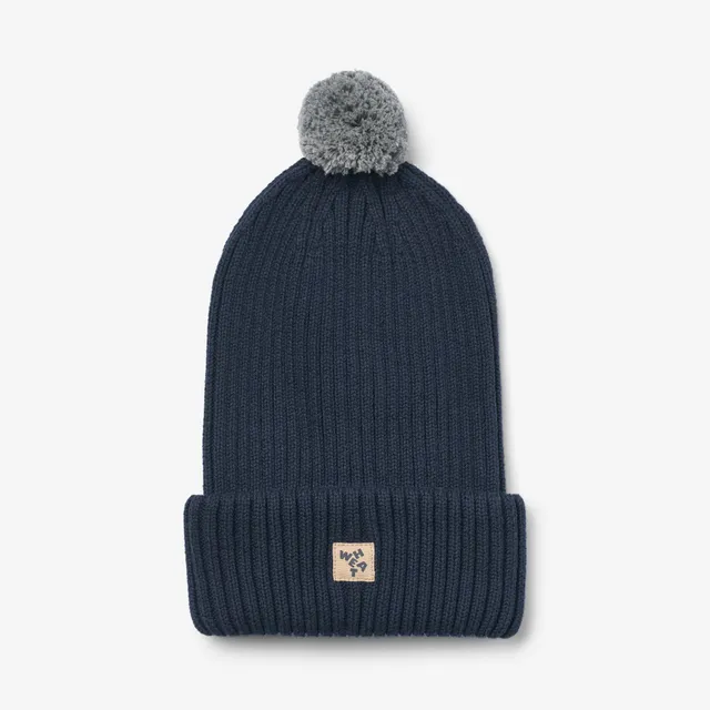 wheat-habar-beanie-kinderm-tze-ink-melange-bio-baumwolle image 1
