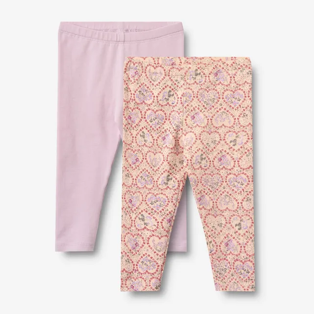 wheat-2-leggings-jules-magenta-heart-flowers-set-bio image 1