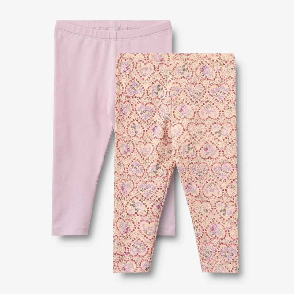 wheat-2-leggings-jules-magenta-heart-flowers-set-bio image 1